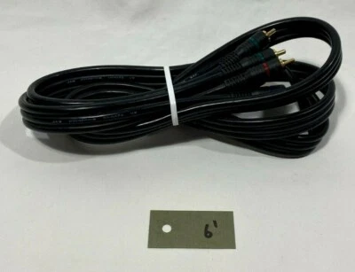 TESTED (1) 6FT GOLD PLATED COMPONENT RCA VIDEO CABLE RGB Red/Green/Blue DVD TV - Image 1 of 2