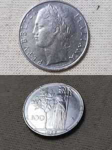 Moneta da Lire 100 del 1966 con doppio bordo - Foto 1 di 1