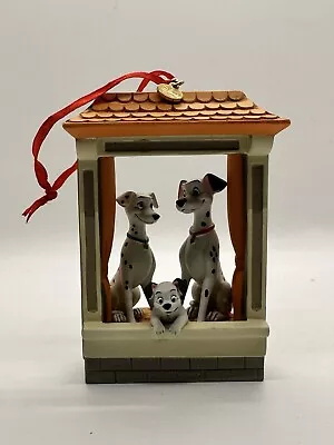 Disney Sketchbook Ornament 101 Dalmatians Pongo Perdita & Pup in Window 2014 NWT - Image 1 of 4