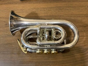 Tromba tascabile Jupiter JPT-416 oro con custodia morbida dal Giappone USATA - Foto 1 di 6