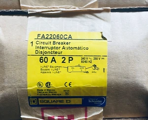SQUARE D FA22060CA BREAKER 2POLE 60A 240V 250VDC NEW IN BOX READY TO SHIP - Picture 1 of 1
