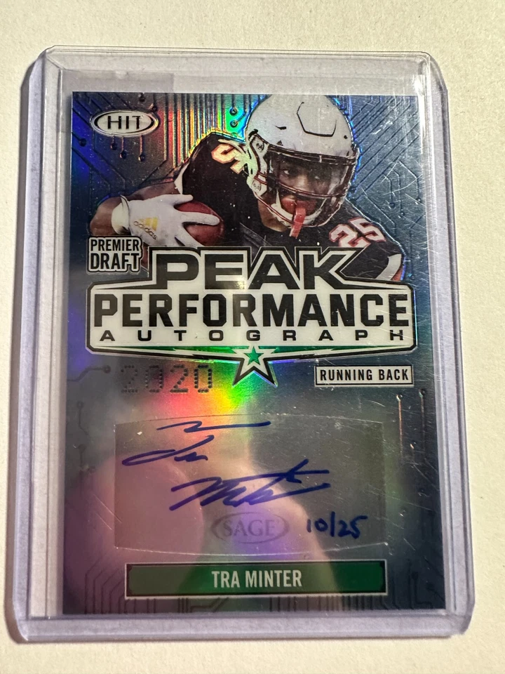 K85,216 - 2020 SAGE HIT Peak Performance Auto Blue #PKATM Tra Minter #/25 - Image 1 of 1