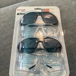 New Honeywell Uvex 4 Pk Safety Glasses Eyewear Clear Black Men’s Women’s A700 - Picture 1 of 4