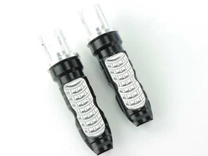 Carreras Reposapiés CNC Negro Plata, adecuado para Yamaha YZF-R1 RN19, RN22 2007 - Picture 1 of 2