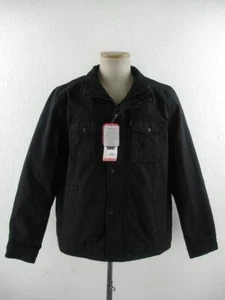 NWT Levi's Men's sz M Black Cotton Twill Military Field Trucker Jacket Insulated - Picture 1 of 24