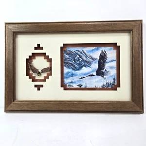 Laverne Elliott signiert gerahmt mit 3D Adler mit Passepartoutrahmen - Bild 1 von 6