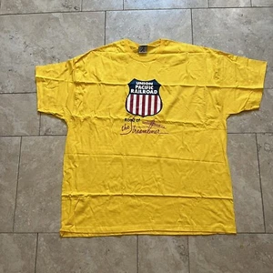 Vtg NOS Early 00s Union Pacific Railroad Shirt Sz XXXL Yellow Streamliners  - Picture 1 of 3