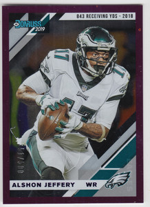 2019 PANINI DONRUSS ALSHON JEFFERY PURPLE /500 CARD #204