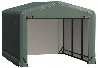 ShelterTube Wind and Snow-Load Rated Garage, 10x14x8 Green - Image 1 of 4