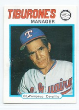 1977 Venezuelan League Sticker POMPEYO DAVALILLO # 83 BEST QUALITY AVAILABLE!