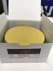 6 Zoll DIA 40-Körnung Klettscheibe GOLD (50 Stück) KAR6040G Karosserie - Bild 1 von 5