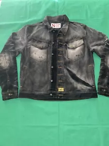 SELTENE 4. NOVEMBER Jacke Herren Gr. L Pelikan einzigartig anthrazit schwarz verblasst Z1 - Bild 1 von 12