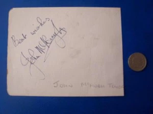 Tenor John McHugh - Autógrafo (código Lbb) - Imagen 1 de 1