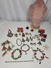 Vintage To Now Christmas Holiday Jewelry Lot 30+ Pc