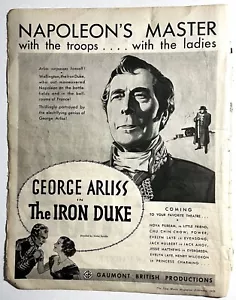 THE IRON DUKE & SEQUOIA ~ 1935 Double Sided Movie Ad - Picture 1 of 2