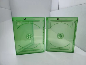 2X MINT NEW XBOX ONE Authentic Replacement Clear Green Game Case OEM W/Sleeve - Picture 1 of 7