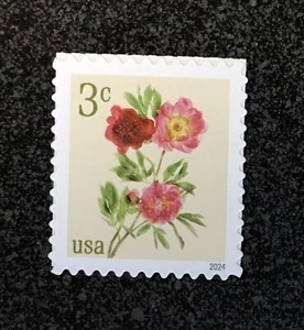 2024USA #5899 3c Peonies - Single From Sheet Mint NH flower - Picture 1 of 1