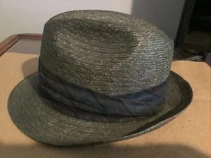 Carlton Club Green Yellow Fedora Hat Size 7 - Milan Hemp Weatherized Green Bay? - Picture 1 of 8