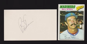 Bill Stein (debut 1972) STL WHX SEA TEX AUTÓGRAFO FIRMADO AUTOMÁTICO 3x5 índice certificado de autenticidad - Imagen 1 de 1