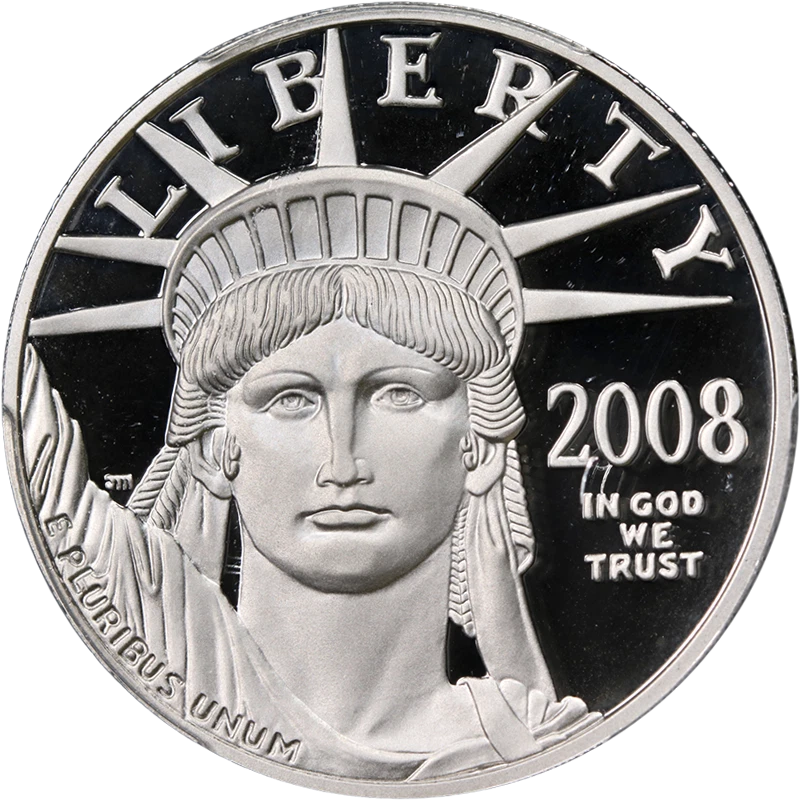 2008-W Platinum American Eagle $100 PCGS PR70 DCAM Blue Label - Image 1 of 4