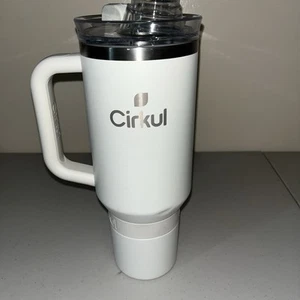 LEGGI!!! Bicchiere Cirkul White Pearl tutto il giorno StrawSip 40 oz ottimo affare - Foto 1 di 3