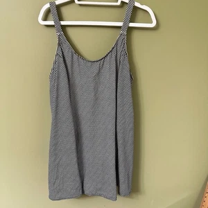 Costume da bagno Esther Williams nero bianco a quadri tankini top taglia 24 vintage retrò - Foto 1 di 9