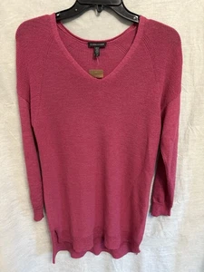 Eileen Fisher Women’s NWOT Pink Pullover Sweater 100% Wool Stretch Size Small - Picture 1 of 7