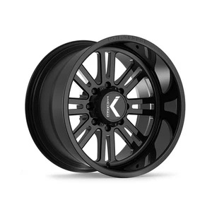22x12 KG1 Forged KT034 H8TER Gloss Black FORGED Wheels 8x170 (-44mm) Set of 4 - Picture 1 of 5