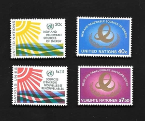 4 1981 United Nations UN Sources of Energy Stamps All 3 Offices MNH - Picture 1 of 1