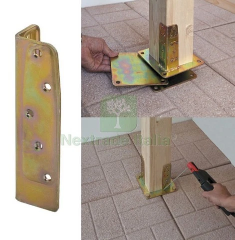 8PZ PIASTRA ANGOLARE IN ACCIAIO TROPICALIZZATO MM 140X40X40: - Immagine 1 di 1