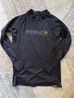 Rip Curl Rash Guard Size L UPF 50 Black Crew Neck Long Sleeve  Surf Swim Shirt. - Image 1 of 4