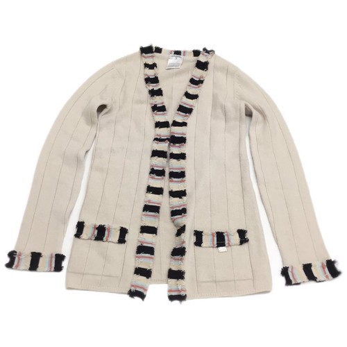 Cardigan Joliet Cashmere Avorio Originale CHANEL Ottime Condizioni Taglia 34