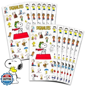 Peanuts Party Favors for Boys and Girls Bundle ~ 12 Pack Charlie Brown Sticke - Picture 1 of 2