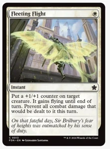 Fleeting Flight #13 FDN Magic Card in a Protective Sleeve NM - Picture 1 of 4