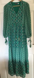Mint Velvet Green Floral Esme Print Boho Maxi Dress Size Small, Excellent Cond. - Picture 1 of 11