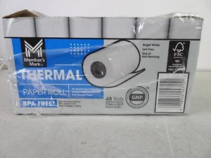 Member's Mark 48 Stück Thermo Quittung Papier Rollen, 2 1/4" x 50' - Bild 1 von 2