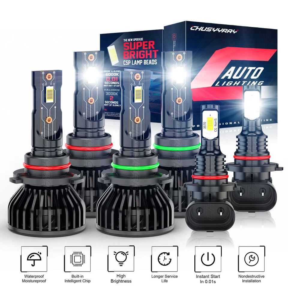 Faro LED blanco + bombilla antiniebla 6X 6000K para Jeep Grand Cherokee 2005-2010 Foto 1 de 4