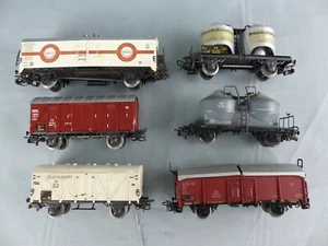 MÄRKLIN Ho lot de 6 wagons marchandises TRANSFESA KUHLWAGEN BRAUNKOHLENSTAUB DB - Picture 1 of 4