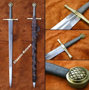 Hand Forged Excalibur Viking Sword Premium Quality 5160 High Carbon Steel Blade. - Picture 1 of 6