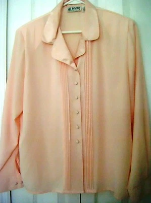 Blusa LIZ BAKER ESSENTIALS 16 Petite-Pink EleganteSe siente como Seda-Mangas Largas Foto 1 de 4