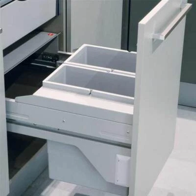 Hailo Cargo Soft Short 45 cm Frontauszug Müll Eimer Abfall Sammler Küche Grau - Bild 1 von 4