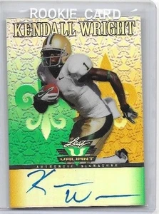 KENDELL WRIGHT 2012 LEAF VALIANT CERTIFICADO AUTÓGRAFO ~ ROOKIE - Imagen 1 de 1