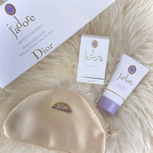 DIOR Bag + J’Adore EDP + Body Lotion RARE Vtg 90s VIP Travel Gift Set Boxed NEW - Picture 1 of 6