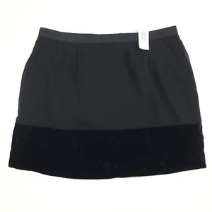 Banana Republic Factory Rock Mini schwarz gefüttert Samt STRETCH Urlaub Größe 6 neu mit Etikett - Bild 1 von 4