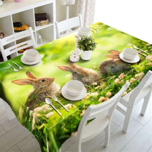 Raised Rabbit Ear3D Tablecloth Table cover Cloth Rectangle Wedding Party Banquet - Picture 1 of 4