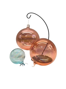 Hand Blown Glass Bulbs - Set of 3 - Picture 1 of 7