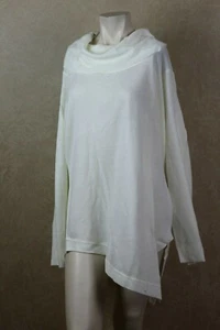 NY Collection Nuevo Mujer Cuello-Capucha Asimétrico-Dobladillo Suéter Blanco Talla XL R4D3 - Imagen 1 de 6