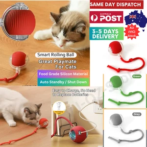 Automatic Rolling Ball Smart Cat Dog Toy Electric Pet Self-moving Kitten Game - Picture 1 of 10