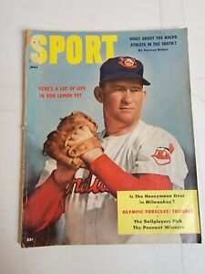 Vintage 1950s Sport Magazine Bob Lemon Cleveland Indians 1956 Olympics 