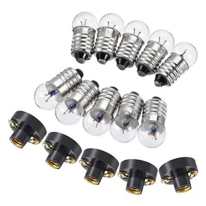 30 Stück E10 Lampenfassung Set 2,5V Lampenhalter Schraubsockel mit E10 Glühbirne - Bild 1 von 6